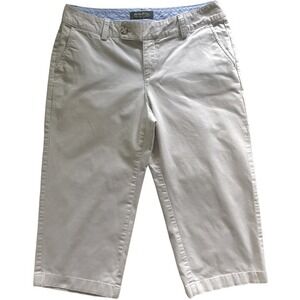 EDDIE BAUER 6 Khaki Crop Capri PANTS SHORTS Casual Pedal Pushers Hiking